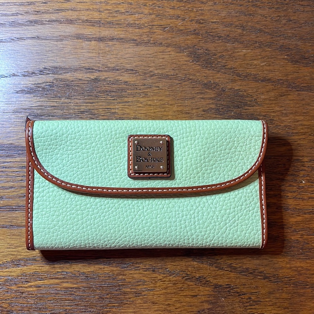 Dooney Bourke lime green wallet